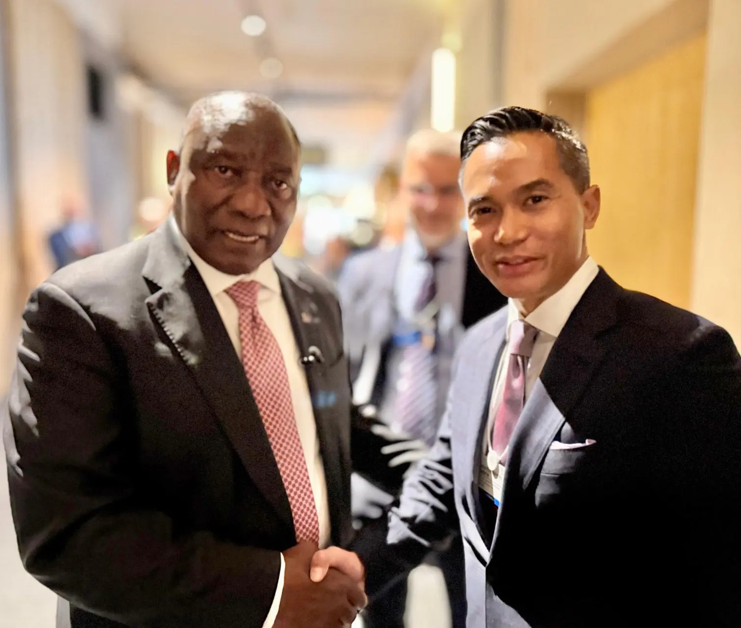 Ketum Kadin Anindya Berdiskusi dengan Presiden Afrika Selatan di WEF Davos, Bahas KTT G20
